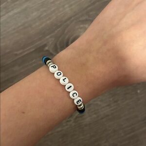 POLICE Bead Bracelet in Black and Blue